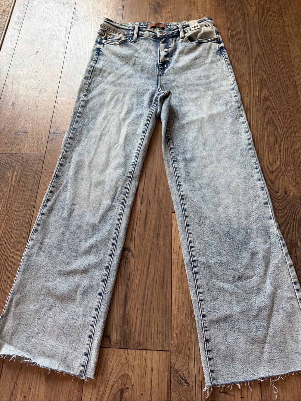 NWT Judy Blue JB88828 High Waist Acid Wash Wide Leg Jeans - Size 11/30